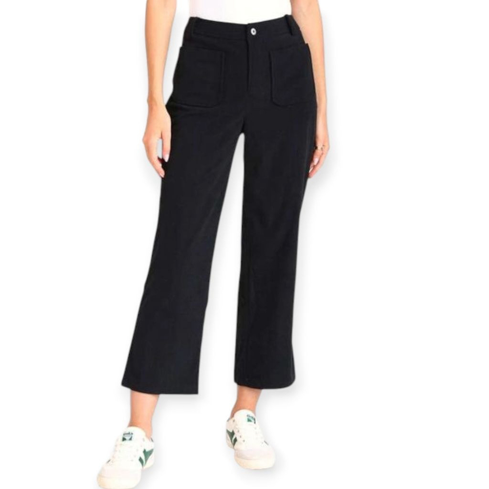 Avec Les Filles Black Corduroy Kick Pants XS